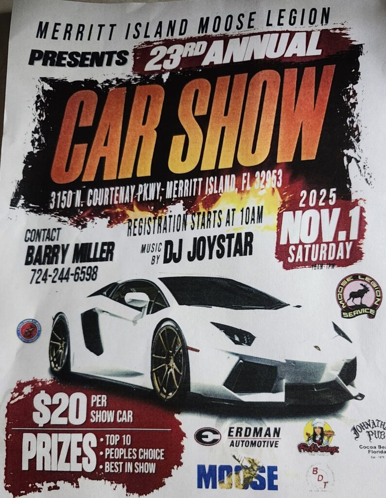 Merritt Island Moose Legion 23rd Annual Car Show