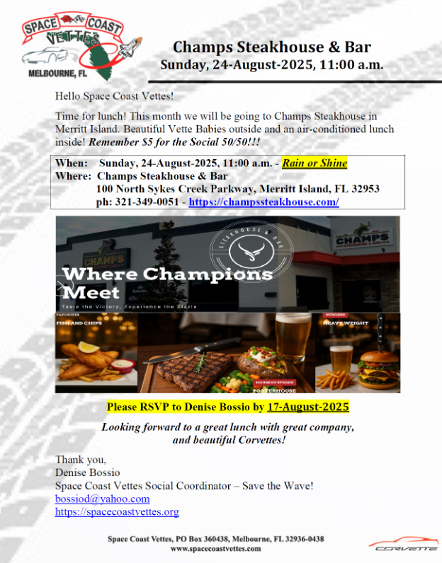 SCV Social at Champs Steakhouse and Bar