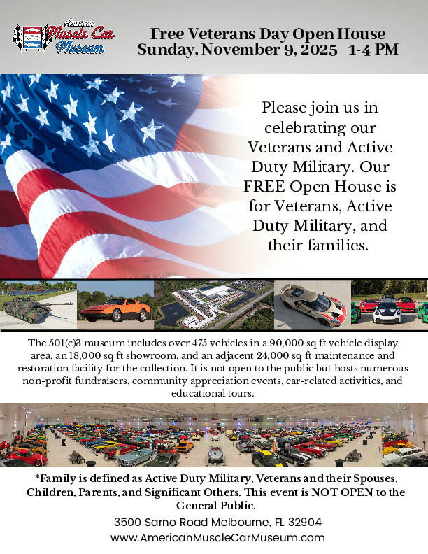 American Muscle Car Museum - FREE Veterans Day Open House