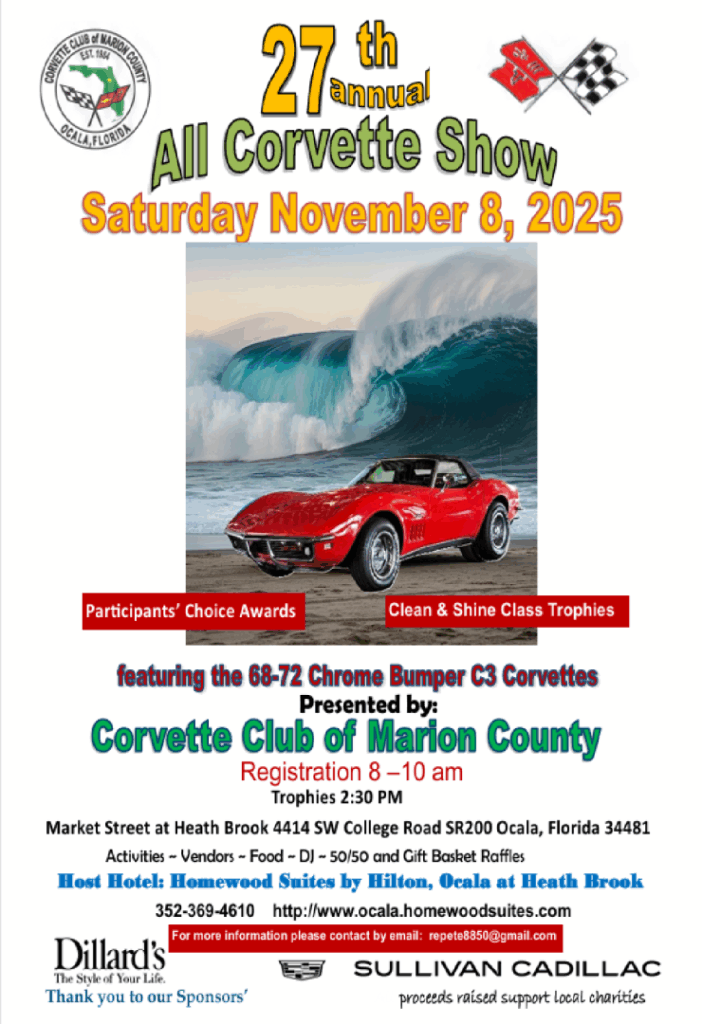 Marion County Corvette Club Car Show - OCALA